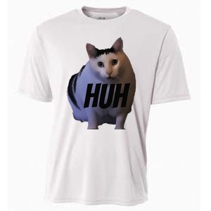 Meme Huh Cat Funny Cooling Performance Crew T-Shirt