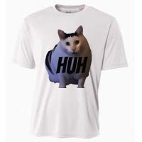 Meme Huh Cat Funny Cooling Performance Crew T-Shirt