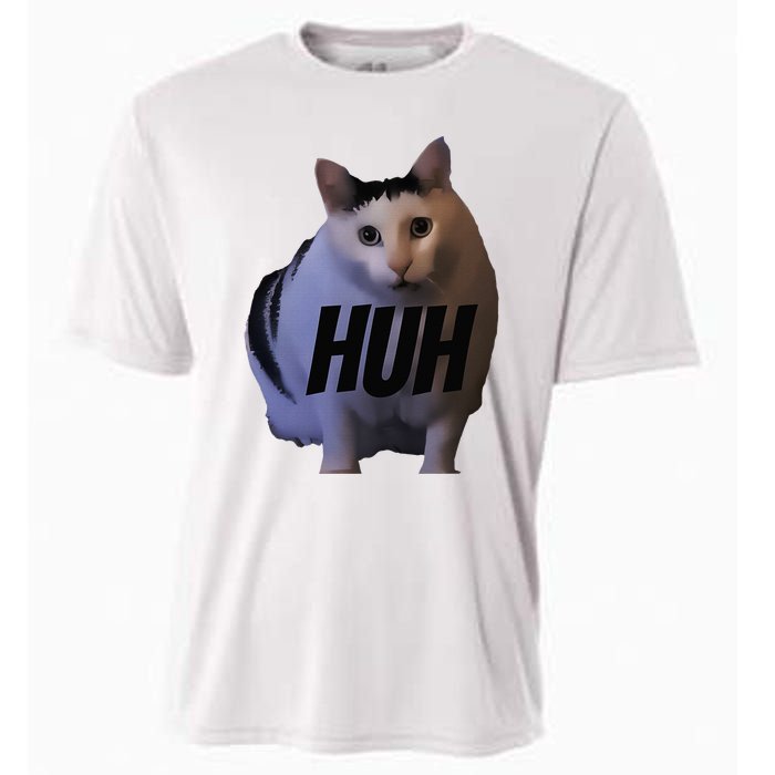 Meme Huh Cat Funny Cooling Performance Crew T-Shirt