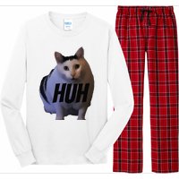 Meme Huh Cat Funny Long Sleeve Pajama Set