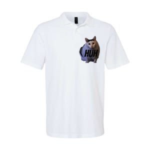 Meme Huh Cat Funny Softstyle Adult Sport Polo