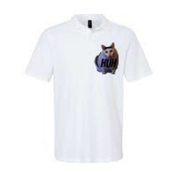 Meme Huh Cat Funny Softstyle Adult Sport Polo