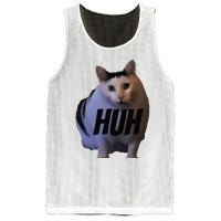 Meme Huh Cat Funny Mesh Reversible Basketball Jersey Tank