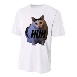 Meme Huh Cat Funny Performance Sprint T-Shirt