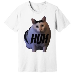 Meme Huh Cat Funny Premium T-Shirt