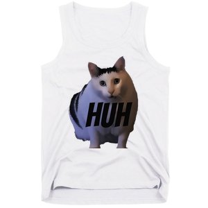 Meme Huh Cat Funny Tank Top