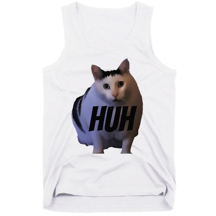 Meme Huh Cat Funny Tank Top