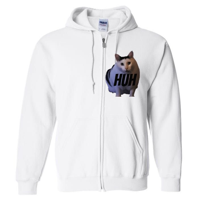 Meme Huh Cat Funny Full Zip Hoodie