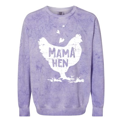 Mama Hen Chicken Funny Farmer Hen Chicken Mama Colorblast Crewneck Sweatshirt