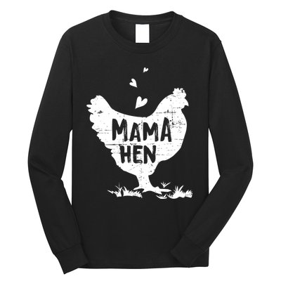 Mama Hen Chicken Funny Farmer Hen Chicken Mama Long Sleeve Shirt