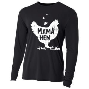 Mama Hen Chicken Funny Farmer Hen Chicken Mama Cooling Performance Long Sleeve Crew