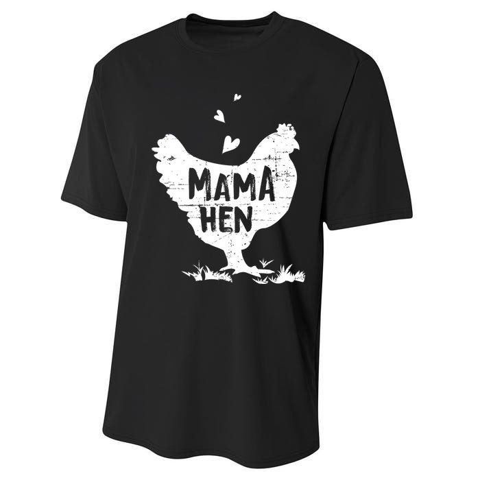 Mama Hen Chicken Funny Farmer Hen Chicken Mama Performance Sprint T-Shirt