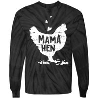 Mama Hen Chicken Funny Farmer Hen Chicken Mama Tie-Dye Long Sleeve Shirt