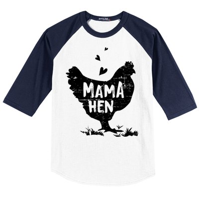 Mama Hen Chicken Funny Farmer Hen Chicken Mama Baseball Sleeve Shirt