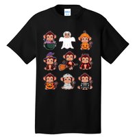 Monkey Halloween Costume Spooky Ghost Monkey Halloween Tall T-Shirt