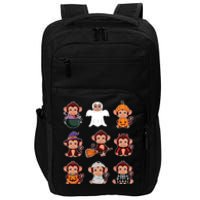 Monkey Halloween Costume Spooky Ghost Monkey Halloween Impact Tech Backpack