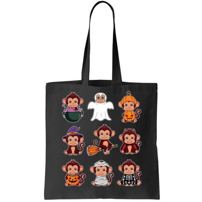 Monkey Halloween Costume Spooky Ghost Monkey Halloween Tote Bag