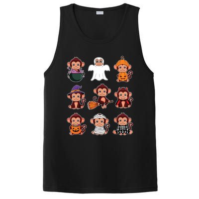 Monkey Halloween Costume Spooky Ghost Monkey Halloween PosiCharge Competitor Tank