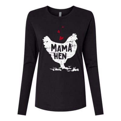 Mama Hen Chicken Womens Cotton Relaxed Long Sleeve T-Shirt