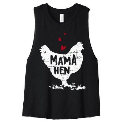 Mama Hen Chicken Women's Racerback Cropped Tank