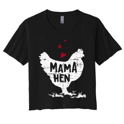 Mama Hen Chicken Women's Crop Top Tee