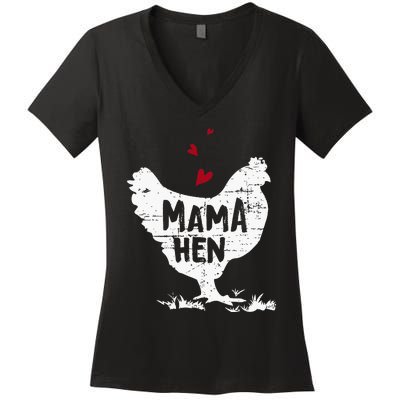 Mama Hen Chicken Women's V-Neck T-Shirt