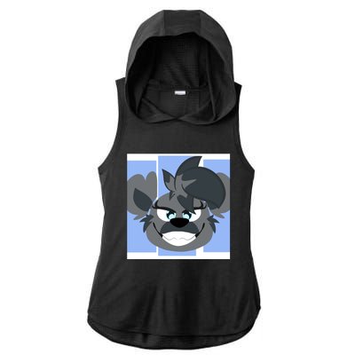 Mini Helen! Chiffon Top Ladies PosiCharge Tri-Blend Wicking Draft Hoodie Tank