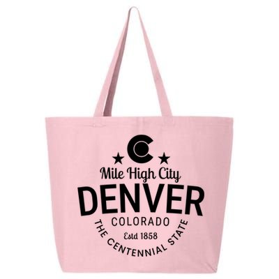 Mile High City Denver Colorado Centennial State Est 1858 25L Jumbo Tote