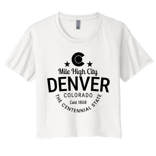 Mile High City Denver Colorado Centennial State Est 1858 Crop Top
