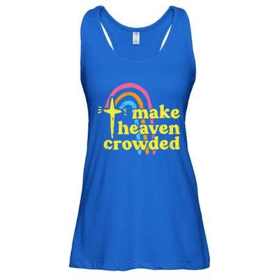 Make Heaven Crowded Cute Christian Missionary Pastor's Wife Meaningful Gift Ladies Essential Flowy Tank