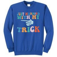 Matching Halloween Couples Just Married She Is My Trick Gift Sweatshirt