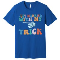 Matching Halloween Couples Just Married She Is My Trick Gift Premium T-Shirt