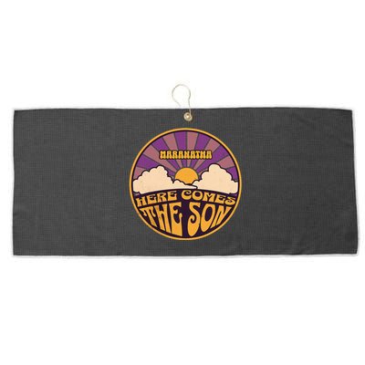 Maranatha Here Comes The Son Jesus Revolution People Easter Large Microfiber Waffle Golf Towel