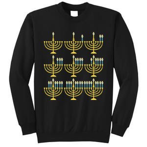 Menorah Hanukkah Challah Days Funny Pajama Family Matching  Sweatshirt