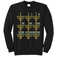 Menorah Hanukkah Challah Days Funny Pajama Family Matching  Sweatshirt