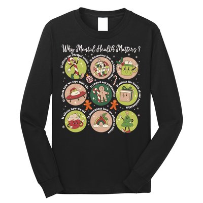 Mental Health Christmas Therapist Christmas Long Sleeve Shirt