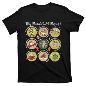 Mental Health Christmas Therapist Christmas T-Shirt