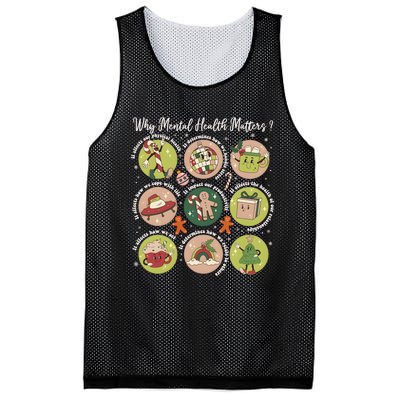 Mental Health Christmas Therapist Christmas Mesh Reversible Basketball Jersey Tank