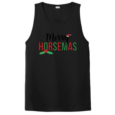 Merry Horsemas Christmas Horse Owner Horse Lover Xmas Great Gift PosiCharge Competitor Tank