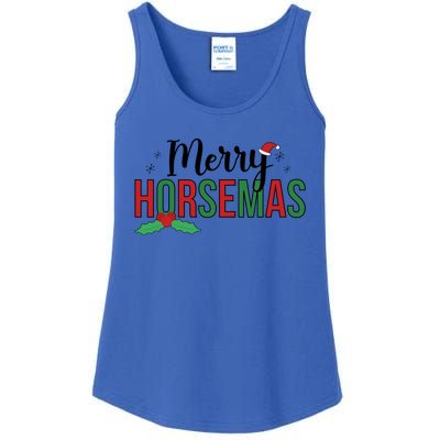 Merry Horsemas Christmas Horse Owner Horse Lover Xmas Great Gift Ladies Essential Tank