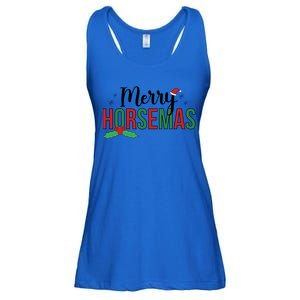 Merry Horsemas Christmas Horse Owner Horse Lover Xmas Great Gift Ladies Essential Flowy Tank