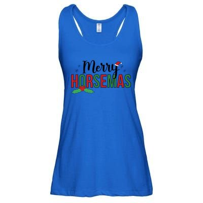 Merry Horsemas Christmas Horse Owner Horse Lover Xmas Great Gift Ladies Essential Flowy Tank