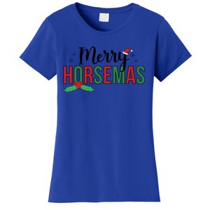 Merry Horsemas Christmas Horse Owner Horse Lover Xmas Great Gift Women's T-Shirt