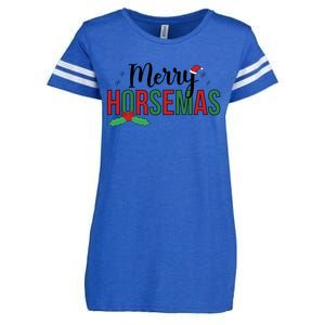 Merry Horsemas Christmas Horse Owner Horse Lover Xmas Great Gift Enza Ladies Jersey Football T-Shirt