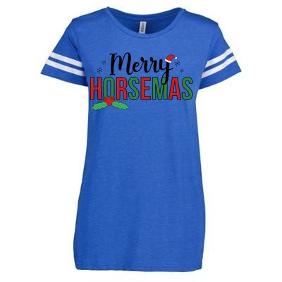 Merry Horsemas Christmas Horse Owner Horse Lover Xmas Great Gift Enza Ladies Jersey Football T-Shirt