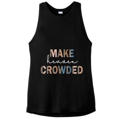 Make Heaven Crowded Christian Ladies PosiCharge Tri-Blend Wicking Tank