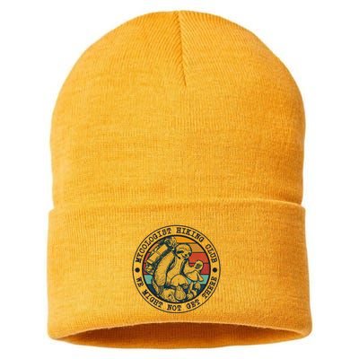 Mycologist Hiking Club We Might Not Get There Sloth Sustainable Knit Beanie