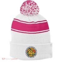 Mycologist Hiking Club We Might Not Get There Sloth Stripe Pom Pom Beanie