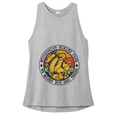 Mycologist Hiking Club We Might Not Get There Sloth Ladies PosiCharge Tri-Blend Wicking Tank