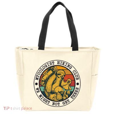 Mycologist Hiking Club We Might Not Get There Sloth Zip Tote Bag